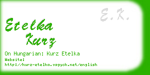 etelka kurz business card